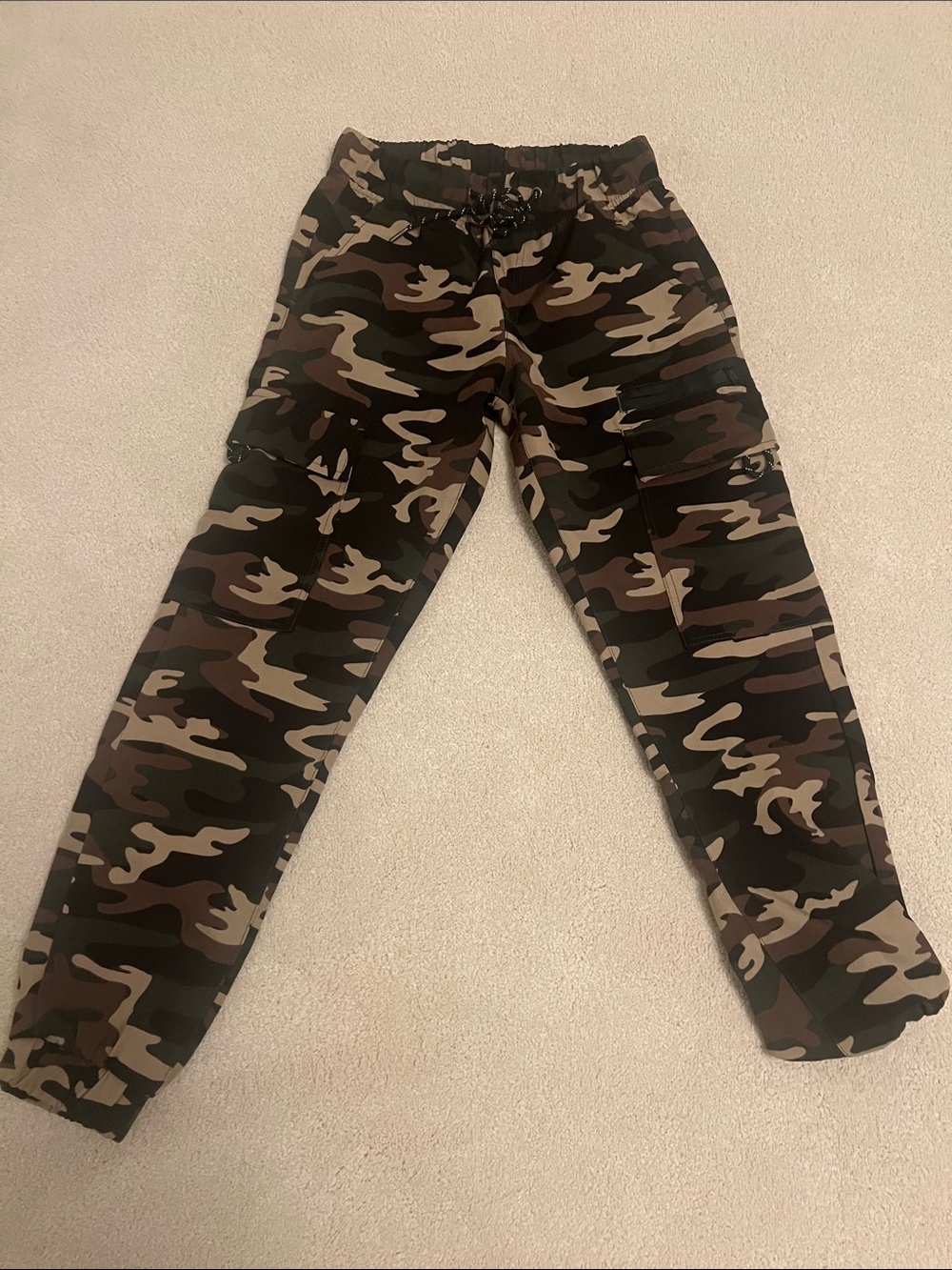 Ring of Fire Men's Camo Cargo Joggers - Green/Brown/Black